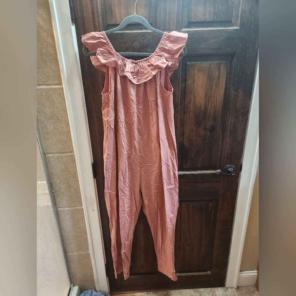Hatch Pink Ruffled Jumpsuit - Picture 3 of 3
